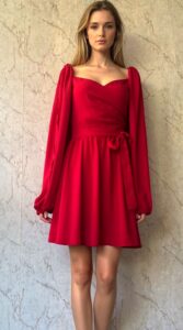 vestido-suave-de-mujer-con-cuello-en-v-y-manga-larga-vestido-lois