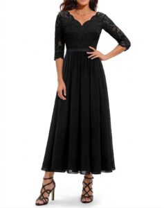vestido-de-fiesta-largo-azul-marino-con-top-de-encaje-y-manga-3-4