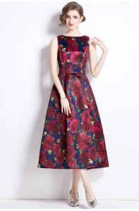 vestido-floral-de-mujer-de-una-pieza-con-cintura-marcada